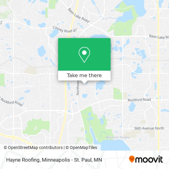 Mapa de Hayne Roofing