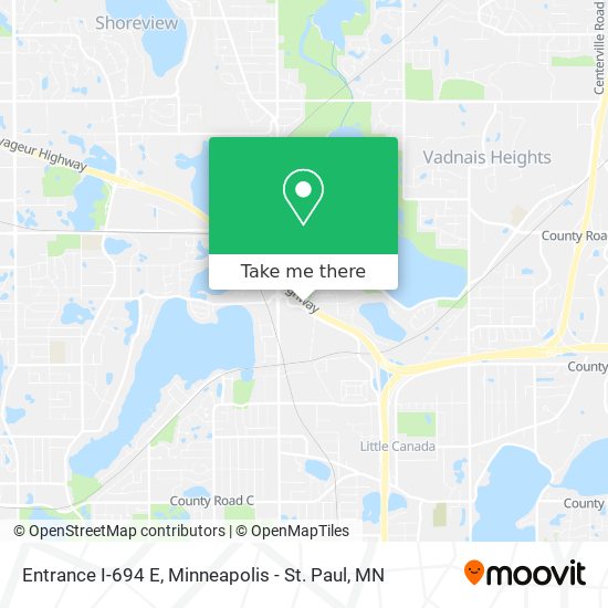 Entrance I-694 E map