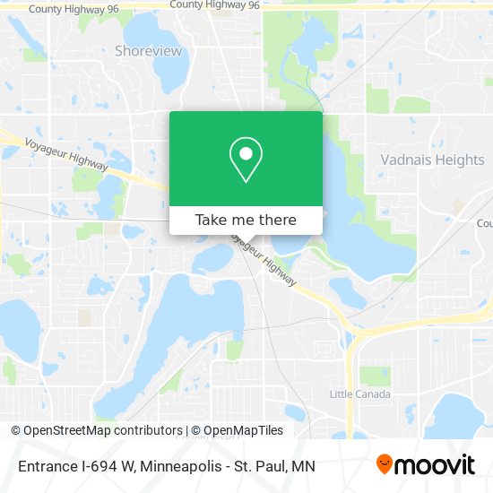 Entrance I-694 W map