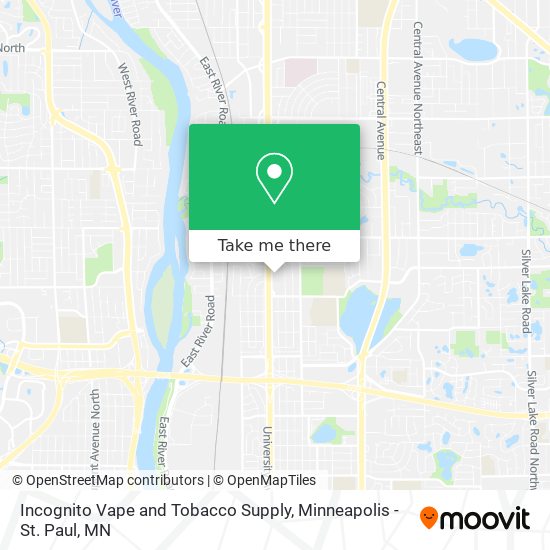 Mapa de Incognito Vape and Tobacco Supply