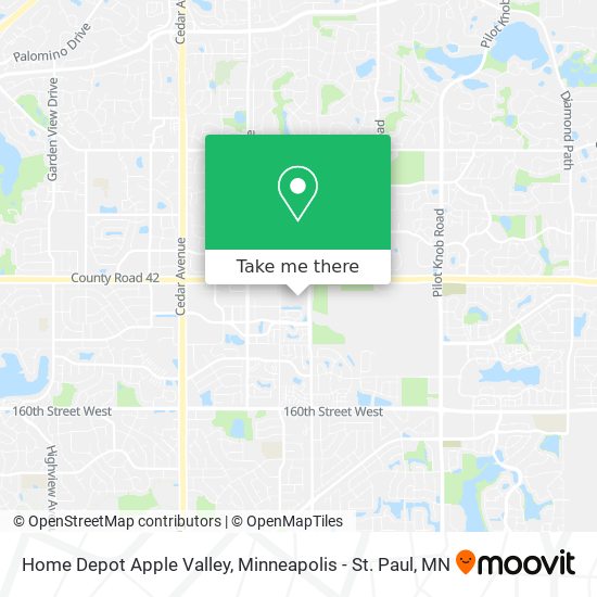 Mapa de Home Depot Apple Valley