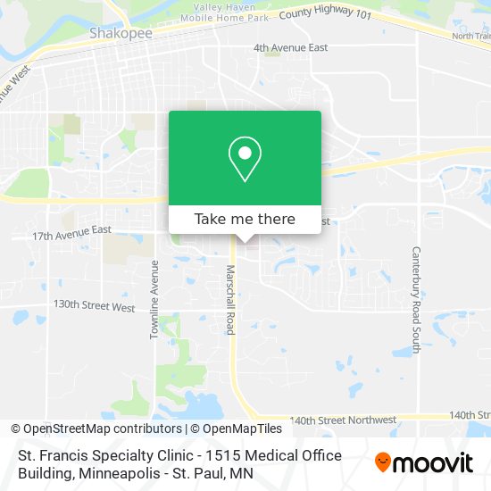 St. Francis Specialty Clinic - 1515 Medical Office Building map