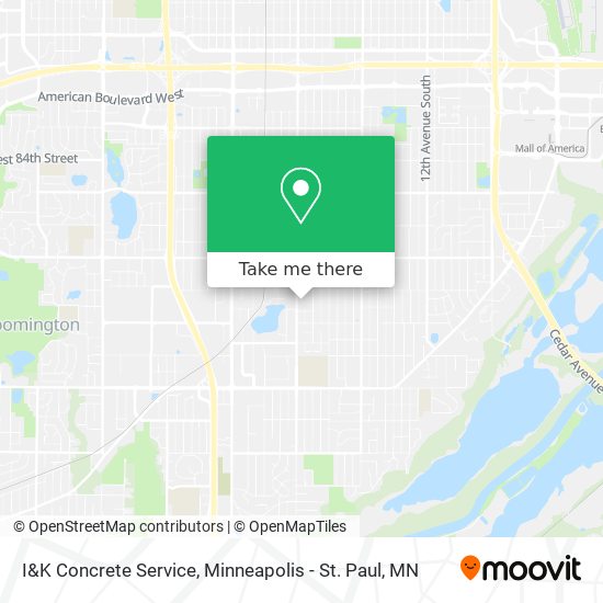 I&K Concrete Service map