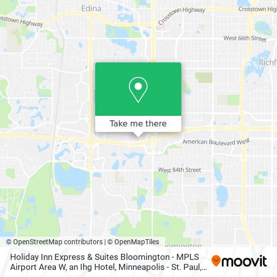 Mapa de Holiday Inn Express & Suites Bloomington - MPLS Airport Area W, an Ihg Hotel