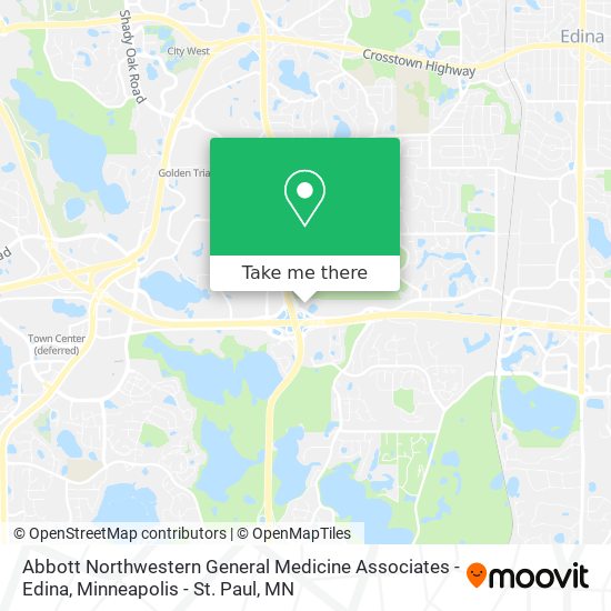 Abbott Northwestern General Medicine Associates - Edina map