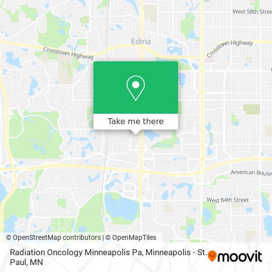 Radiation Oncology Minneapolis Pa map