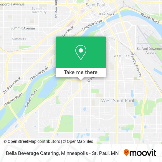 Mapa de Bella Beverage Catering