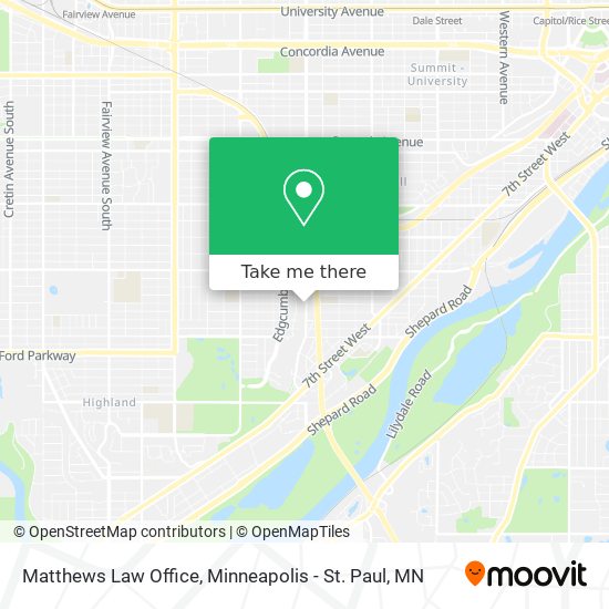 Matthews Law Office map