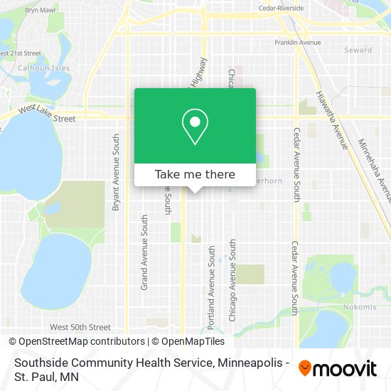 Southside Community Health Service map