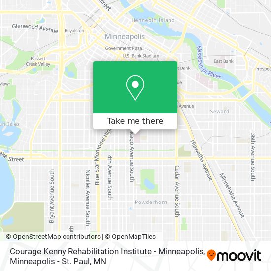 Courage Kenny Rehabilitation Institute - Minneapolis map