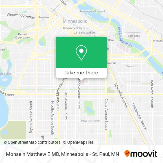 Monsein Matthew E MD map