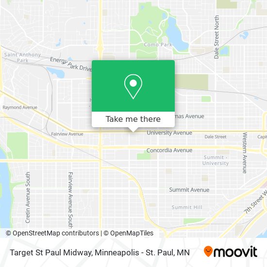 Mapa de Target St Paul Midway