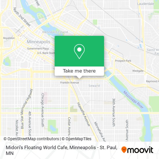 Midori's Floating World Cafe map