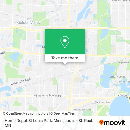 Mapa de Home Depot St Louis Park