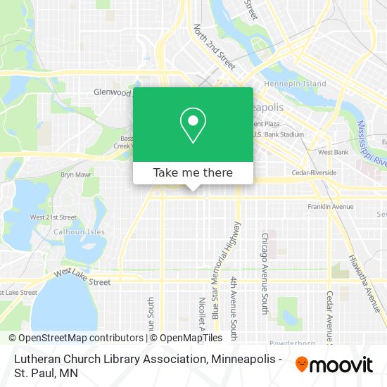 Mapa de Lutheran Church Library Association
