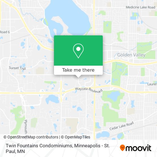 Mapa de Twin Fountains Condominiums