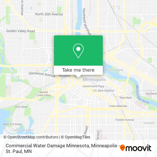 Mapa de Commercial Water Damage Minnesota