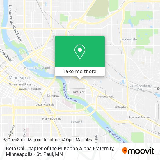 Beta Chi Chapter of the PI Kappa Alpha Fraternity map