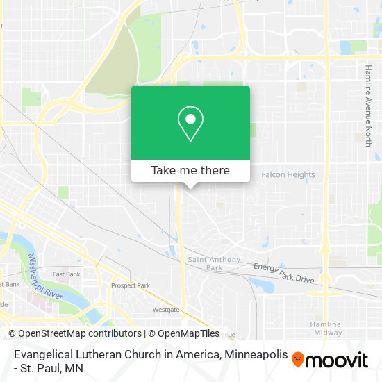 Mapa de Evangelical Lutheran Church in America