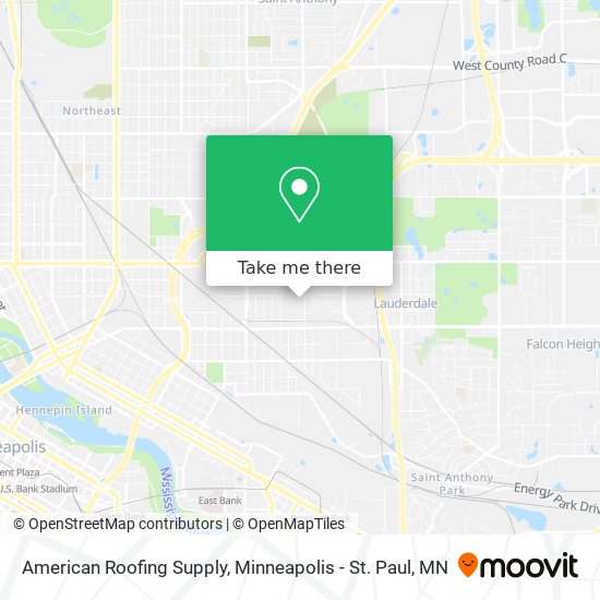 Mapa de American Roofing Supply