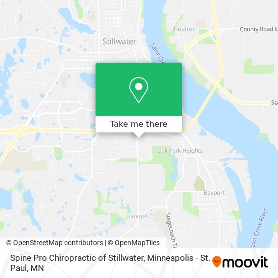 Spine Pro Chiropractic of Stillwater map