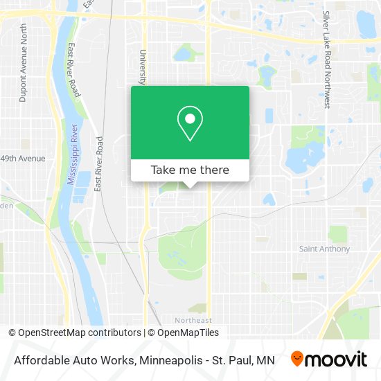 Affordable Auto Works map