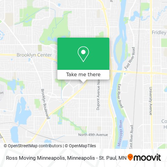 Mapa de Ross Moving Minneapolis