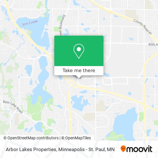 Arbor Lakes Properties map