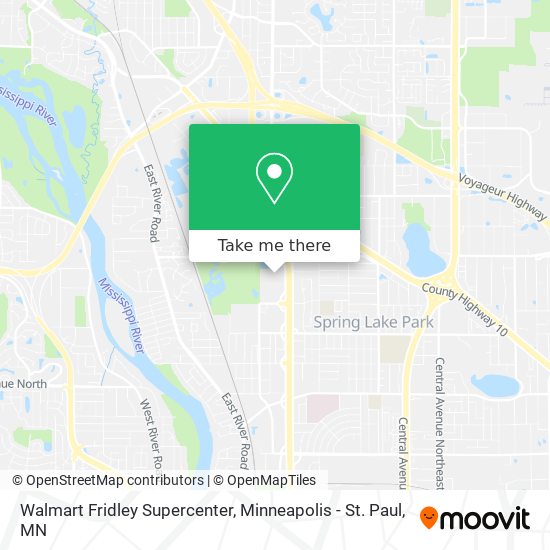 Walmart Fridley Supercenter map