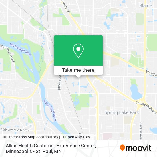 Allina Health Customer Experience Center map