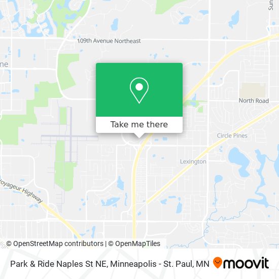 Park & Ride Naples St NE map