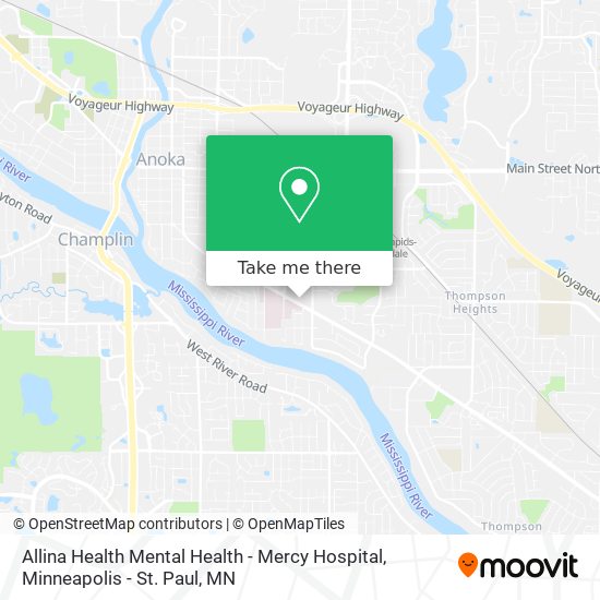 Allina Health Mental Health - Mercy Hospital map