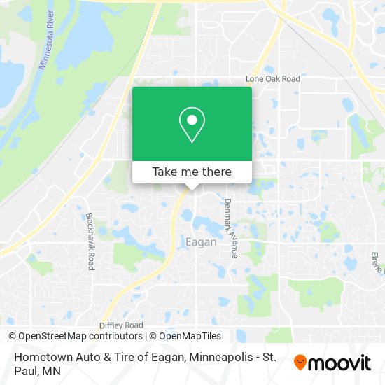 Mapa de Hometown Auto & Tire of Eagan