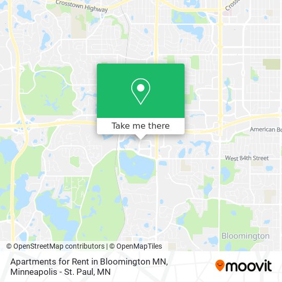Apartments for Rent in Bloomington MN map