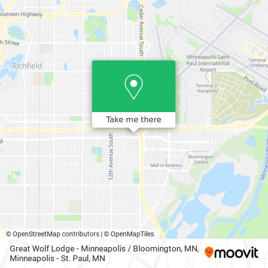 Great Wolf Lodge - Minneapolis / Bloomington, MN map