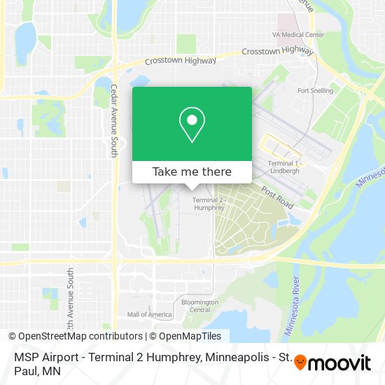 MSP Airport - Terminal 2 Humphrey map