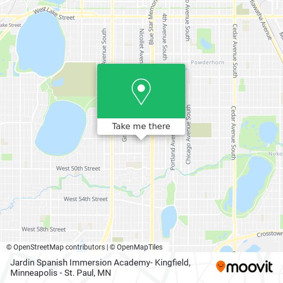 Mapa de Jardin Spanish Immersion Academy- Kingfield