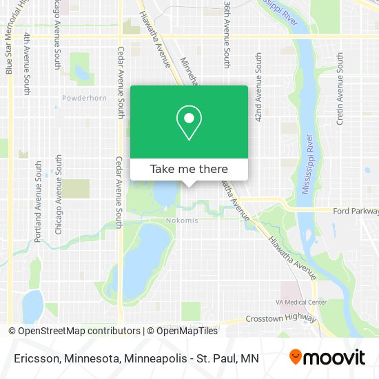 Mapa de Ericsson, Minnesota