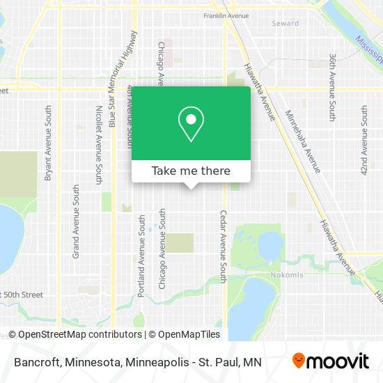 Mapa de Bancroft, Minnesota