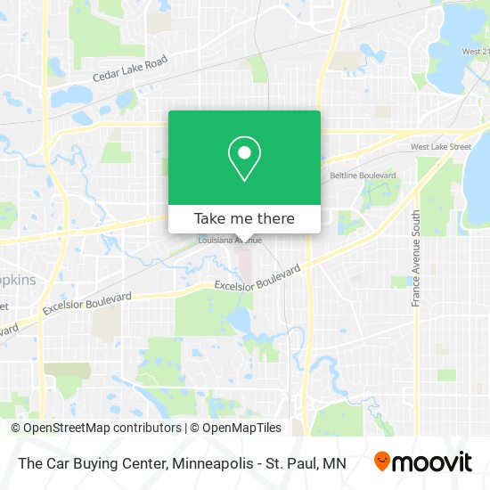 The Car Buying Center map