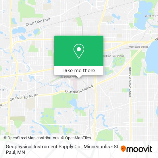 Geophysical Instrument Supply Co. map