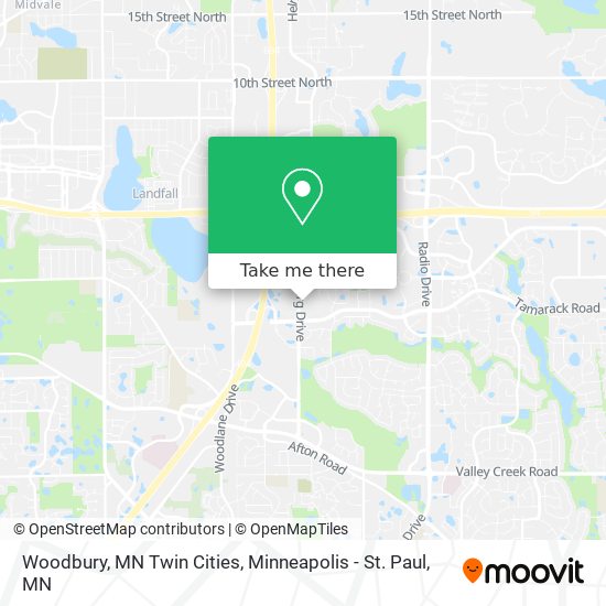 Woodbury, MN Twin Cities map