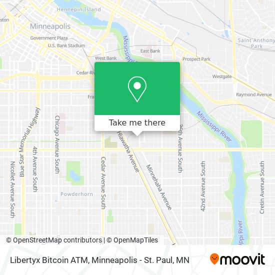 Mapa de Libertyx Bitcoin ATM