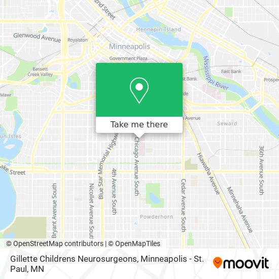 Gillette Childrens Neurosurgeons map