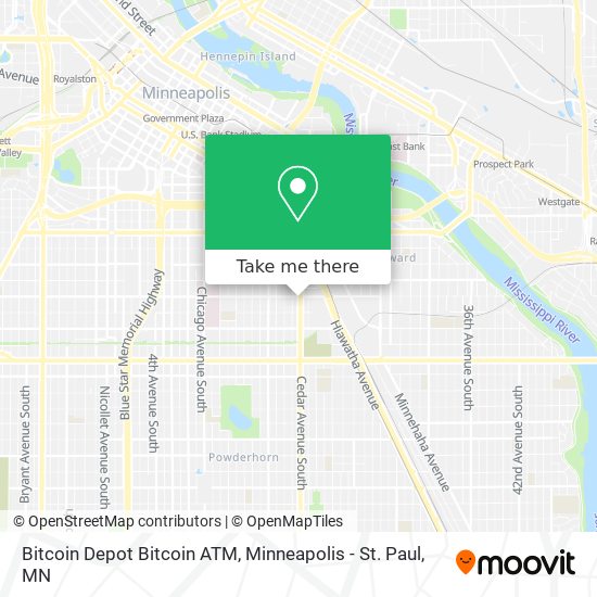 Mapa de Bitcoin Depot Bitcoin ATM