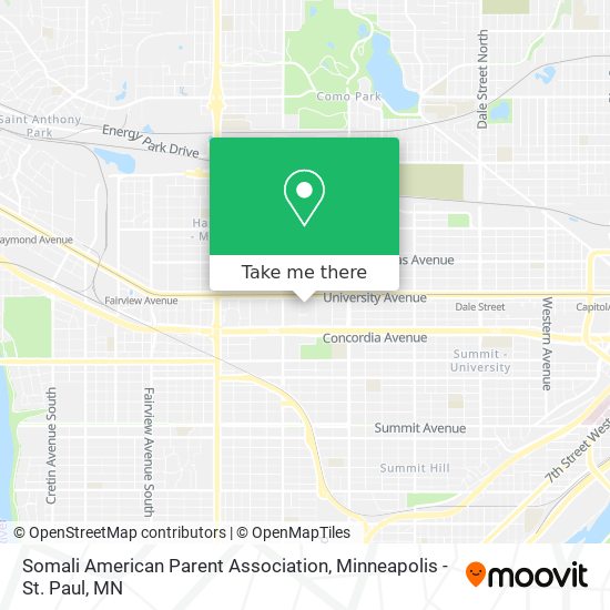 Somali American Parent Association map