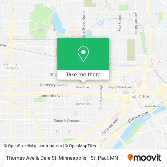 Thomas Ave & Dale St map
