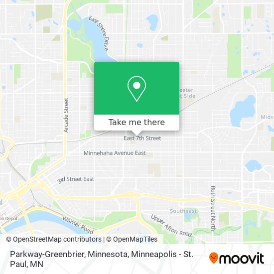 Parkway-Greenbrier, Minnesota map
