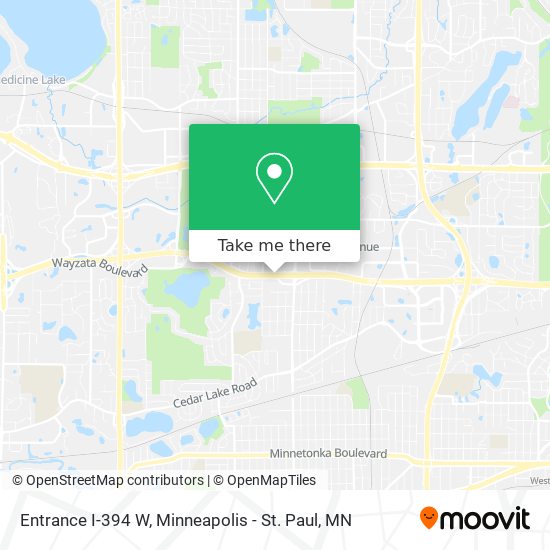Entrance I-394 W map