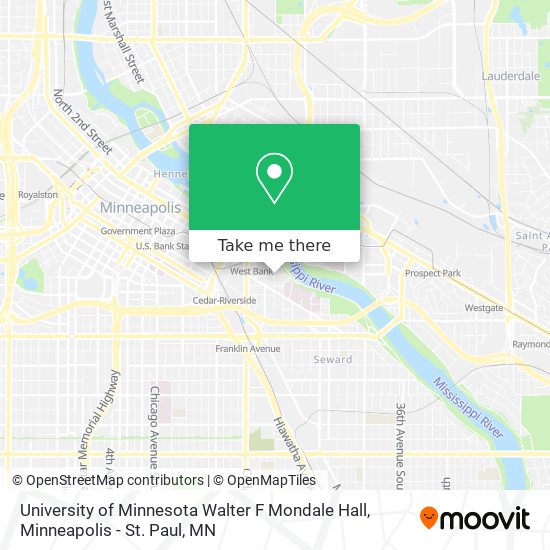 University of Minnesota Walter F Mondale Hall map